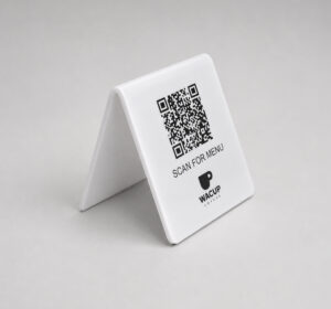 Acrylic Digital Menu QR Stand