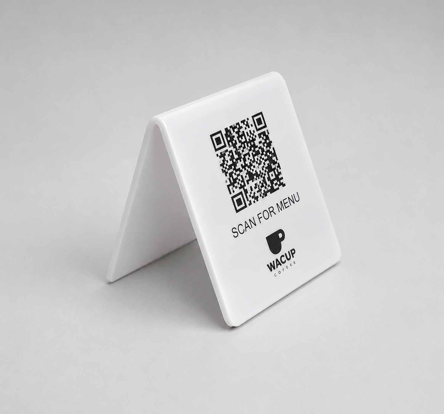 Acrylic Digital Menu QR Stand